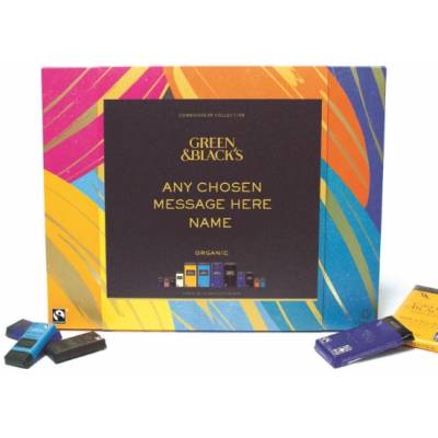 Personalised Box of Green and Blacks Chocolates