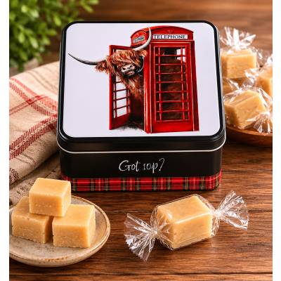 Highland Cow Clotted Cream Fudge Gift Tin