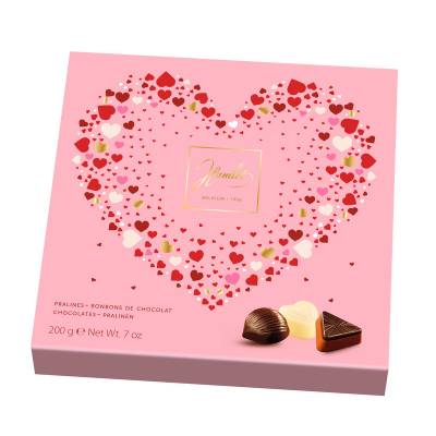 Pink Heart Box Assorted Belgian Chocolates