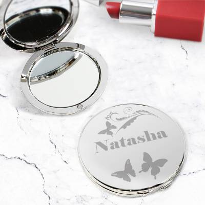 Personalised Butterfly Compact Mirror
