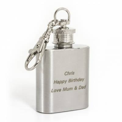 Personalised 1oz Hipflask Keyring