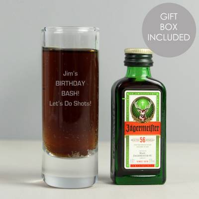 Shot Glass and Mini Jagermeister