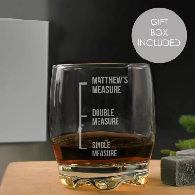 Personalised Measures Whisky Glass