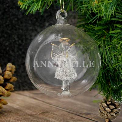 Image of Personalised Angel Glass Bauble