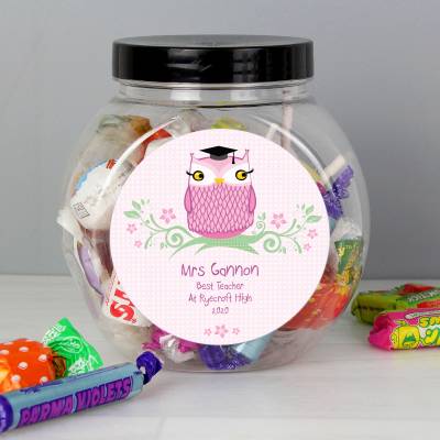 Personalised Mrs Teacher Sweet Jar
