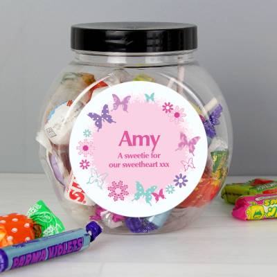 Personalised Butterfly Sweets Jar