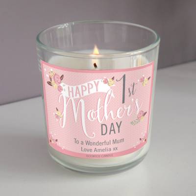 Personalised 1st Mothers Day Scented Candle