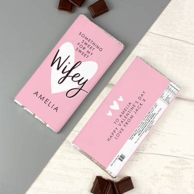 Personalised My Sweet Wifey Milk Chocolate Bar