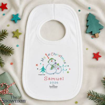 Personalised The Snowman My 1st Christmas Bib