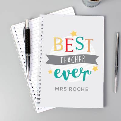 Personalised ’Best Teacher Ever’ A5 Notebook