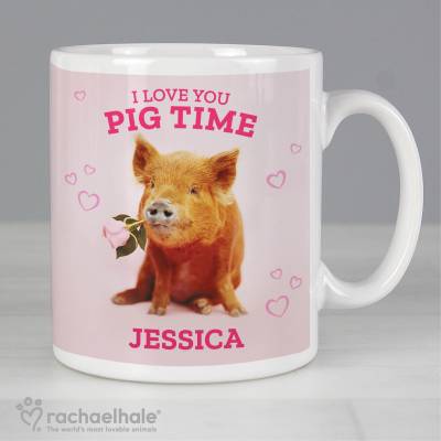 Personalised Racheal Hale ’I Love You Pig Time’ Mug