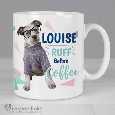 Personalised Rachael Hale ’Ruff Before Coffee’ Dog Mug