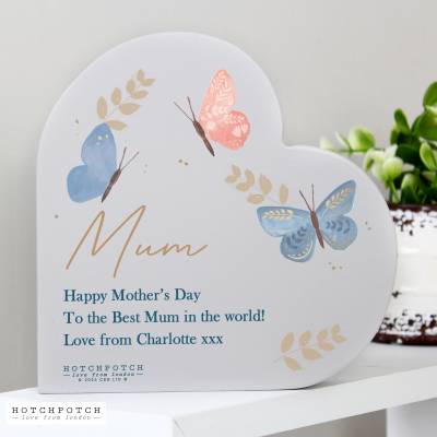 Personalised Butterfly Heart Ornament