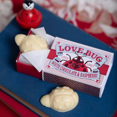 Raspberry & White Chocolate Love Bugs Matchbox Gift