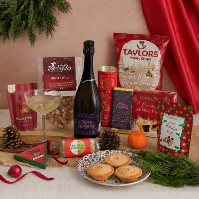 The Festive Feast Christmas Gift Box with Prosecco – Luxury Christmas Hamper & Festive Treats