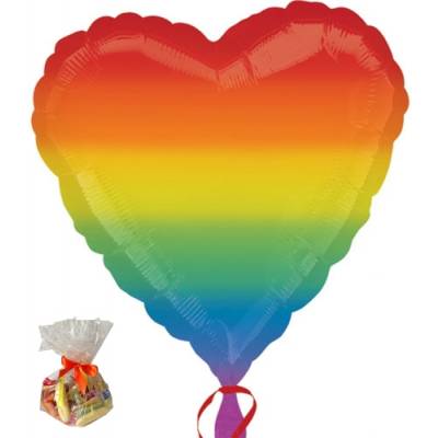 Rainbow Heart Sweet Balloon