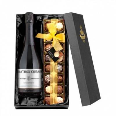 Personalised Prosecco with Chocolates