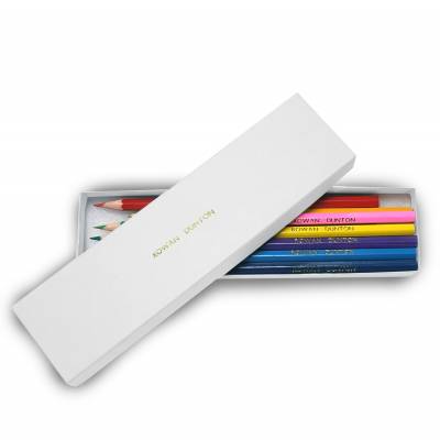 Personalised 12 Colouring Pencils in a White Box