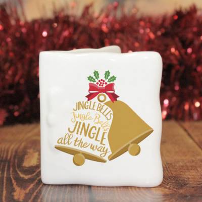 Image of Personalised Jingle Bells Ceramic Card