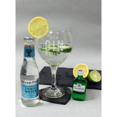 Personalised Gin and Bear It Balloon Gift Set