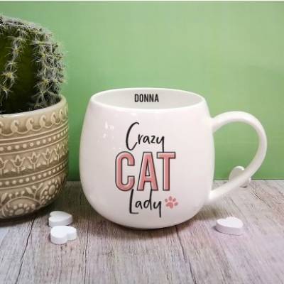 Image of Personalised Crazy Cat Lady Mug