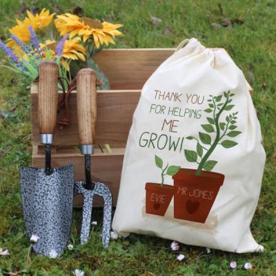 Personalised Helping Me To Grow Garden Tool Set