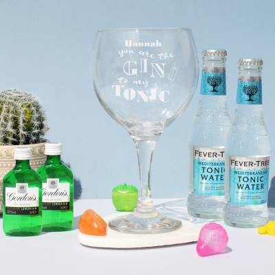 Personalised  Gin To My Tonic Gin Set