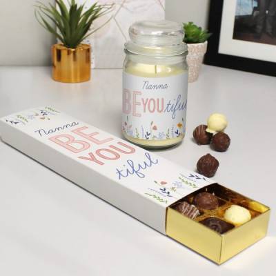 Personalised Be You Tiful Chocolates and Candle