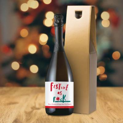 Personalised Festive As Prosecco