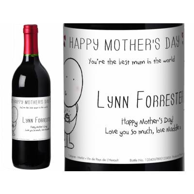 Personalised Mothers Day Red Wine