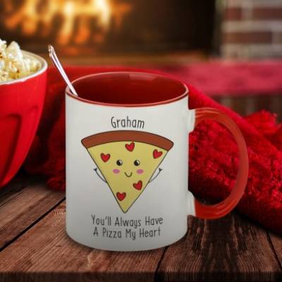 Personalised Pizza My Heart Mug