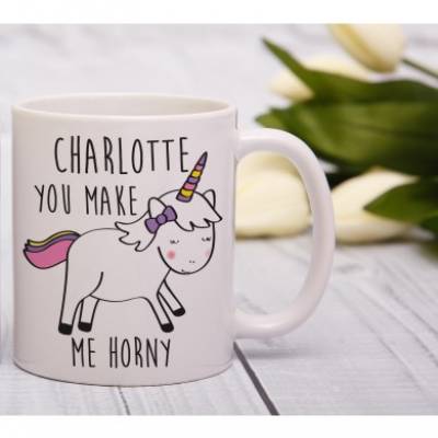 Personalised You Make Me Horny Mug