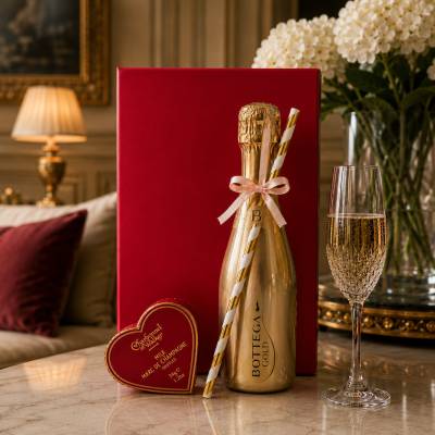 Luxury Bottega Prosecco & Marc de Champagne Truffle Gift Box – Prosecco & Chocolate Gift
