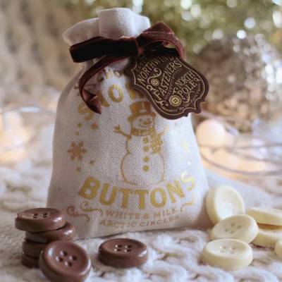 Snowman Chocolate Buttons Gift Bag