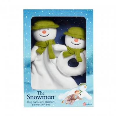 Snowman Rattle and Blanket Gift Set