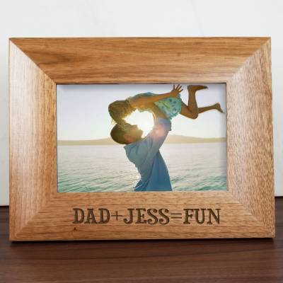 Personalised Fun with Dad Engraved Photo Frame