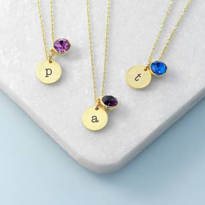 Personalised Birthstone Crystal Necklace