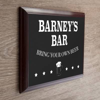Personalised Welcome To My Bar Plaque