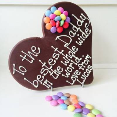 Personalised To My Daddy Chocolate Heart