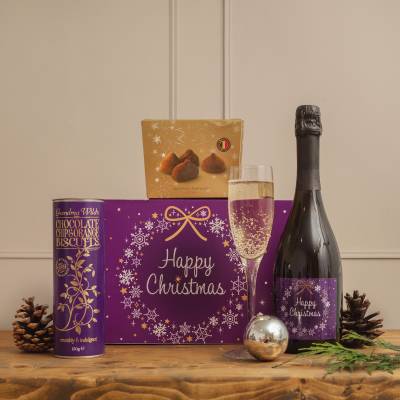 Happy Christmas Prosecco & Sweet Treats Hamper