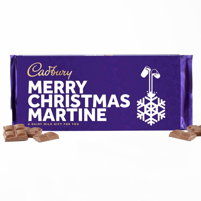 Personalised Christmas Cadbury Dairy Milk 360g Funky Hampers