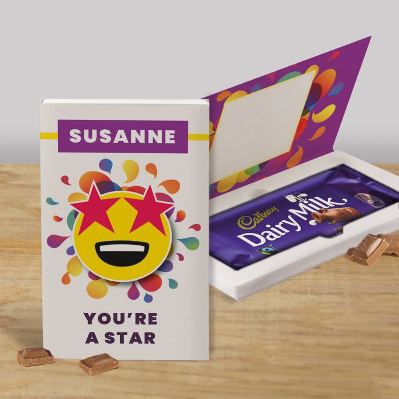 Personalised You're A Star Cadbury Chocolate Card