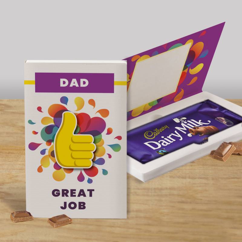 Personalised Great Job Cadbury Chocolate Card
