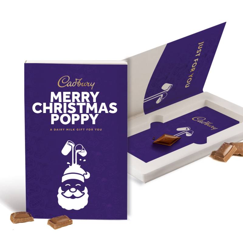 Personalised Cadbury Dairy Milk Christmas Card 110g