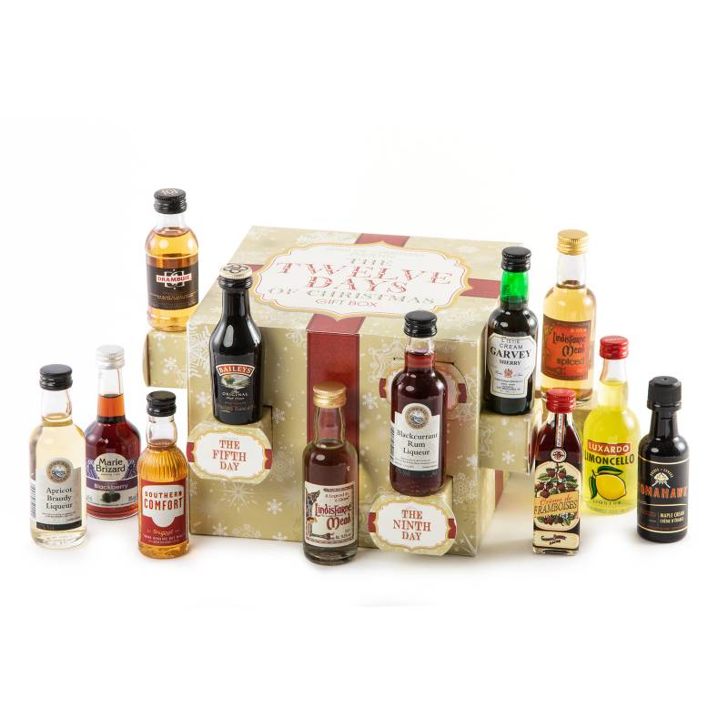 12 Days Of Christmas Alcohol Miniatures Gift Funky Hampers
