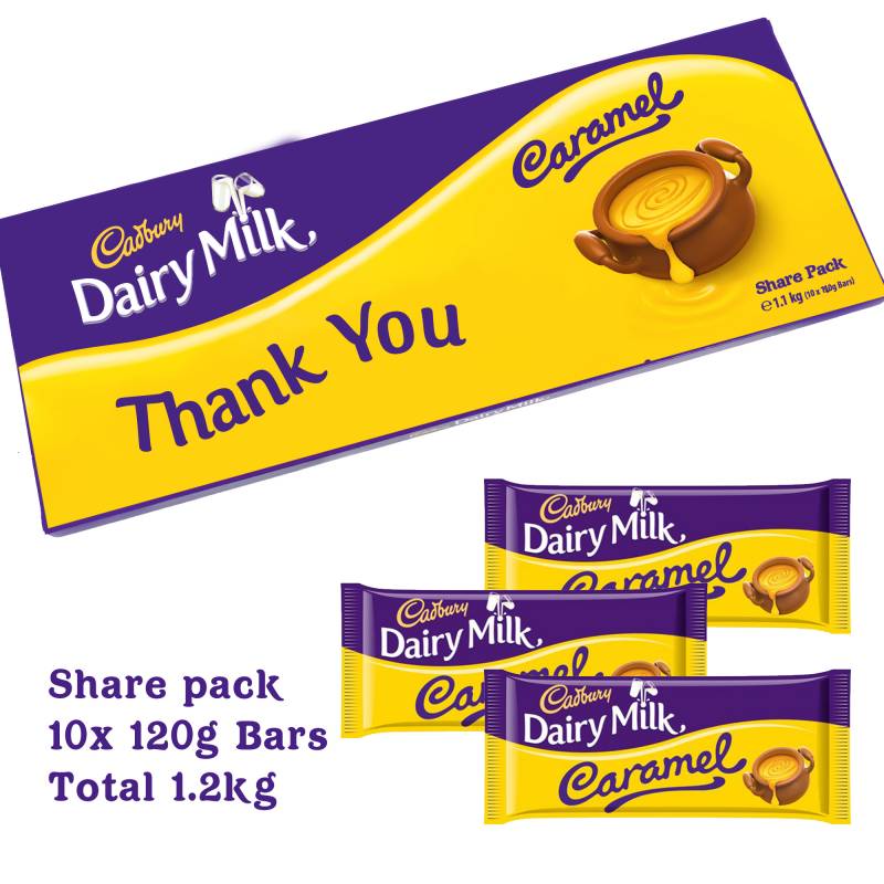Personalised Cadbury Dairy Milk Caramel 1.2kg Share Pack