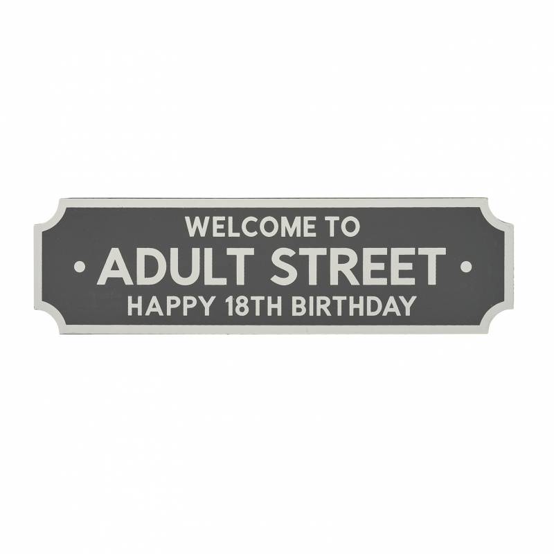 18th Birthday Street Sign