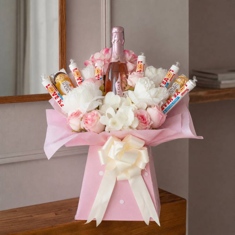 Love and Bubbles Chocolate Bouquet