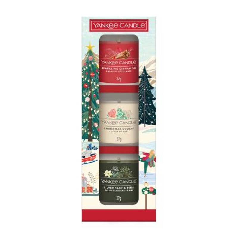 Yankee Candle 3 Filled Votive Candle Christmas Classics Gift Set