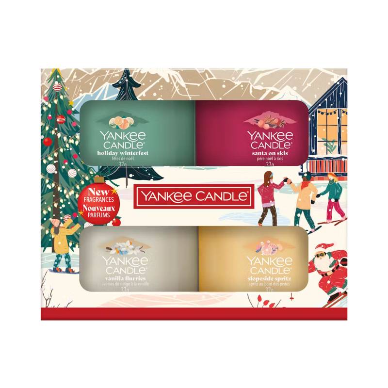 Yankee Candle 4 Filled Votive Candle Christmas Gift Set